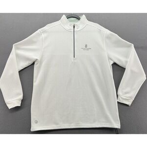 Straight Down Ritz Carlton Laguna Niguel Mens XL Golf Pullover Quarter Zip White
